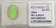 4.97/CT Natural Opal with Govt. Lab Certificate-10815D43666
